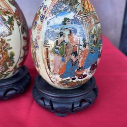 ANTIQUE VINTAGE ROYAL SATSUMA EGG  HAND PAINTED BEST OFFER