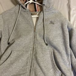 Grey Burberry Hoodie Small 