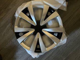 16” Silver & Black Wheel Covers Hubcaps – Modern Style – Set of 4