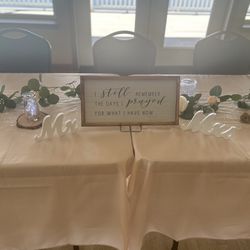 Greenery And Other Table Decor For Wedding