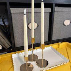 11" Plastic Lights LED Candlesticks Window Candles For Birthday Wedding Church Decor Party Supplies(Ivory)