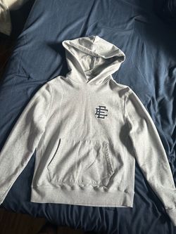 Grey Eric Emanuel Hoodie Navy Logo