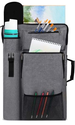 🔥Brand new🔥 Art Bags for Supplies Portfolio Case 19 x 25.5 in for Storage A2 Canvas Board A3 Sketchbook - Carrying Artwork with Backpack & Tote-hand