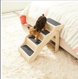 Brand New Beige Dog Steps.