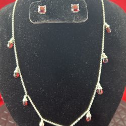 Mozambique Garnet Jewelry Set