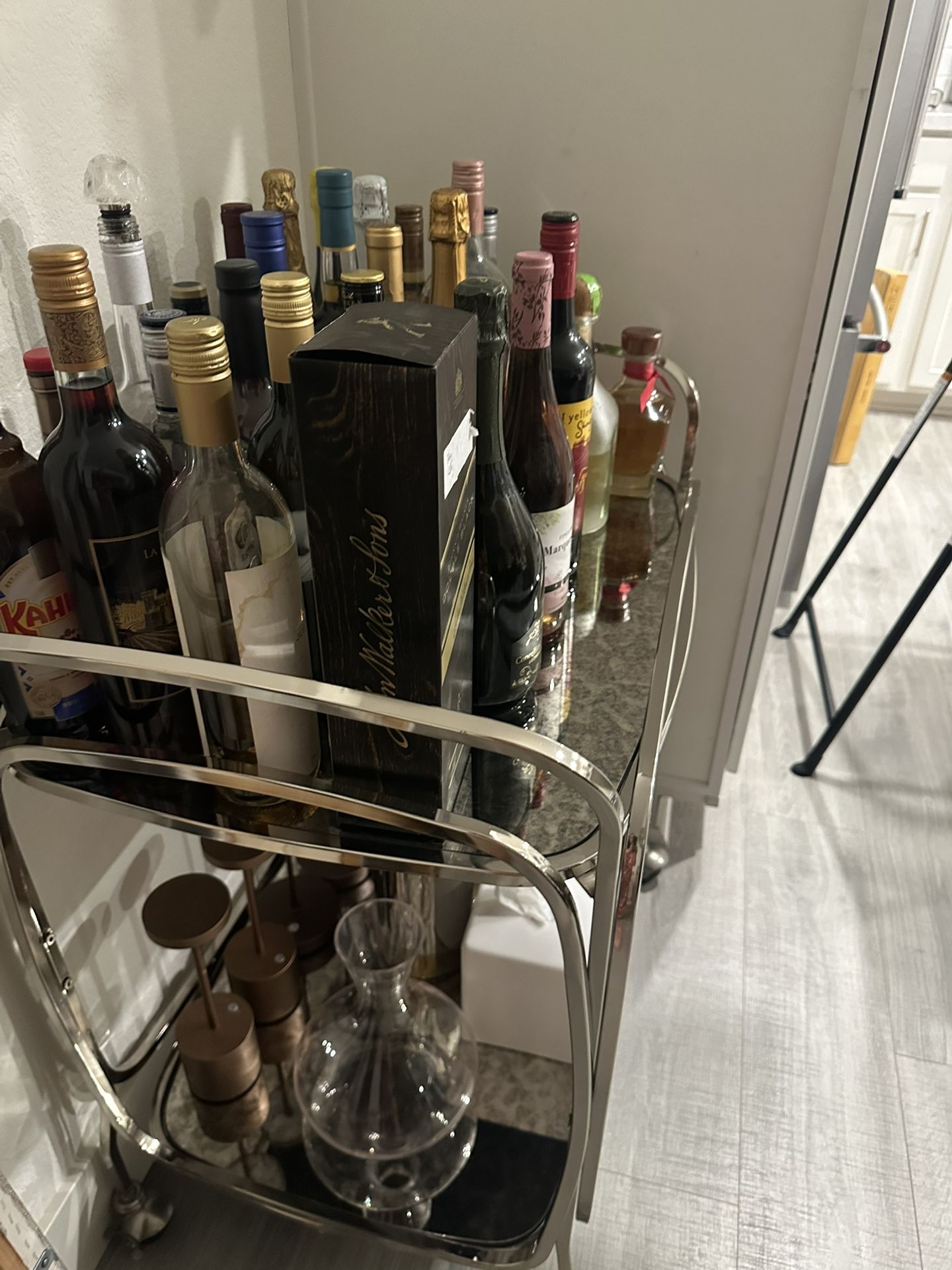 West Elm Bar Cart / Wine Rack – Excellent Condition