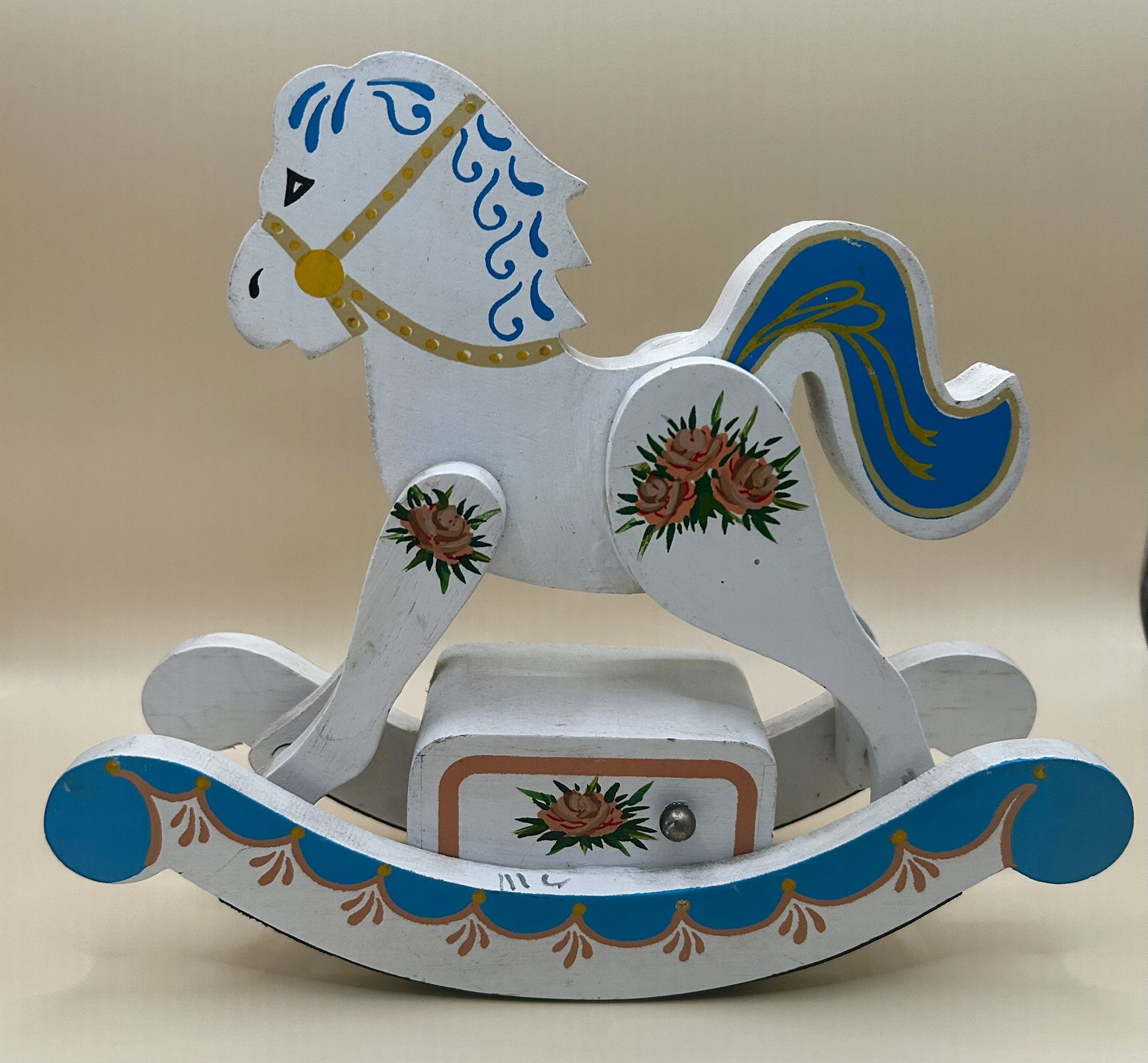 vintage 1982 enesco Rocking Horse With Working Music Box