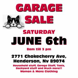 Garage Sale.  Sat June 6th.  7-3