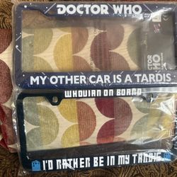 Doctor Who Dr Who DW Tardis Whovian License Plate Frames