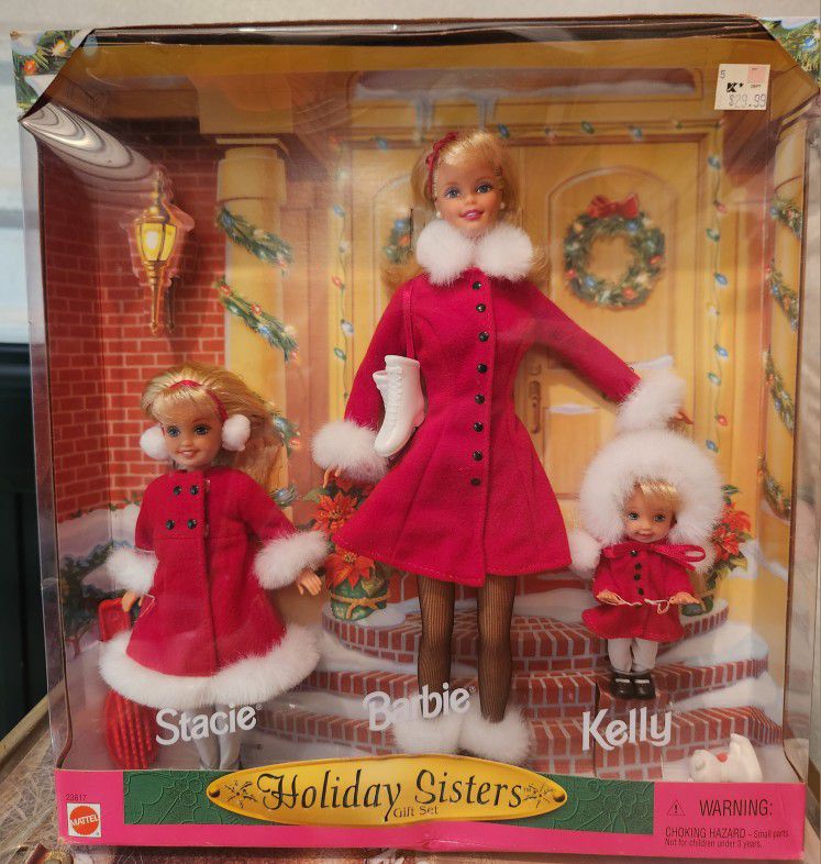 1999 Holiday Sisters, Barbie, Kelly & Stacie Doll Set - 23617