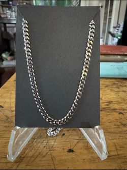 Blake 24inch Curb Chain Necklace (3mm) Silver