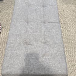 Gray Storage Bench/Ottoman