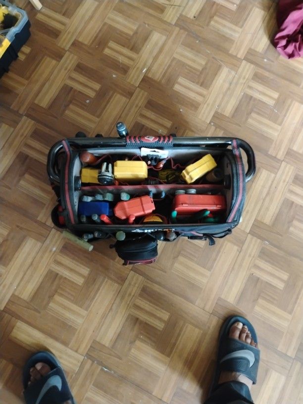 Husky Tool Bag With Multiple Items