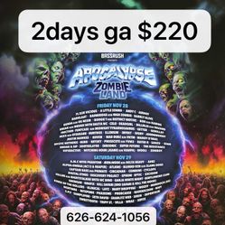two 2days Zombieland GA tix