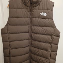 New The North Face Men's Aconcagua  Vest Size Large Smoky Brown, NWT $160