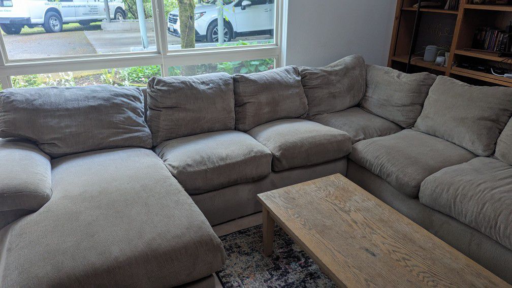 Sectional Couch- Used Down Cushions 