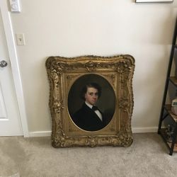 1855 American Portrait Oil Painting