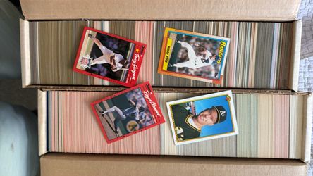 Box of MLB Sports Cards