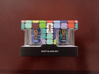 NEW Official Fifa Soccer World Cup 2026 Shot Glass Set Glasses NY NJ
