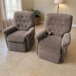 Pair of Pride Mobility Power Lift Recliners