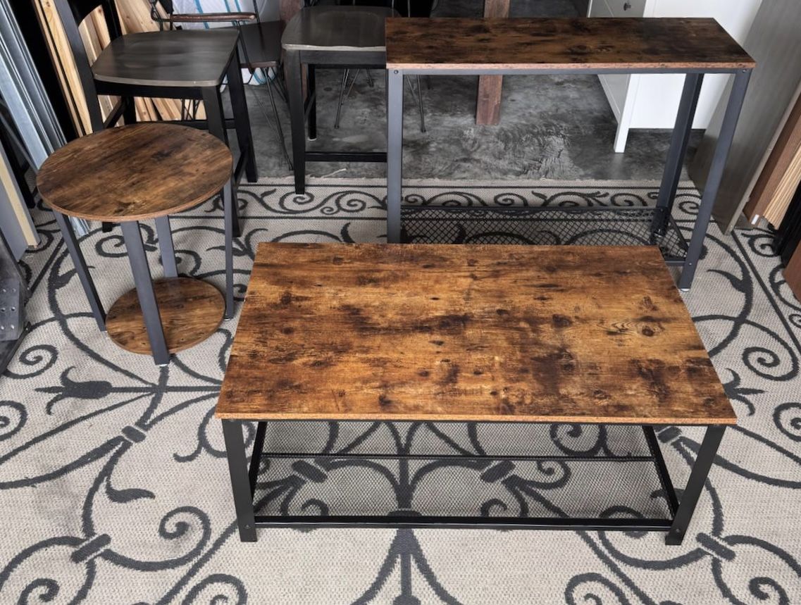 Industrial Rustic Tables Set