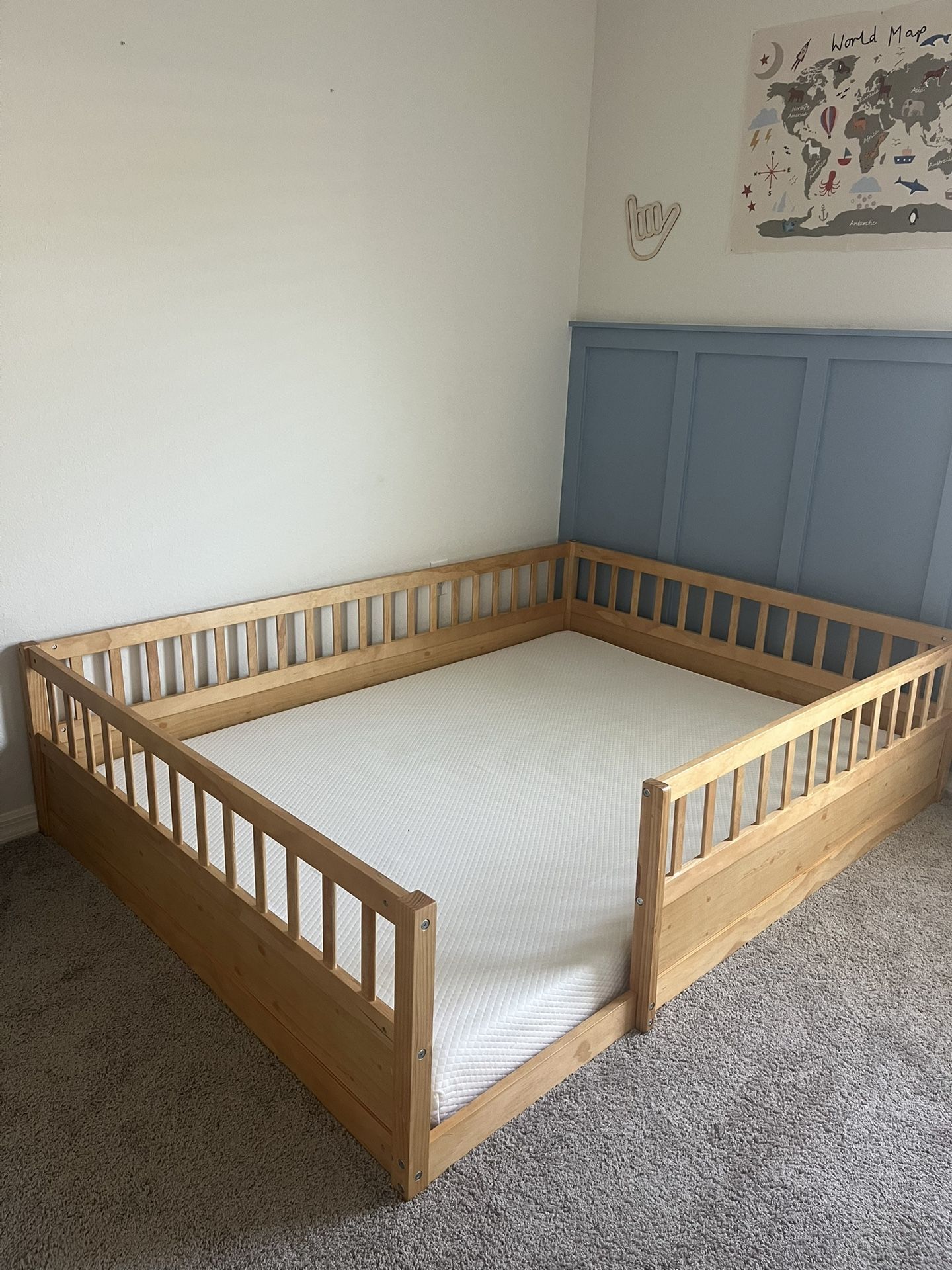 Montessori full size Bed And Mattress 