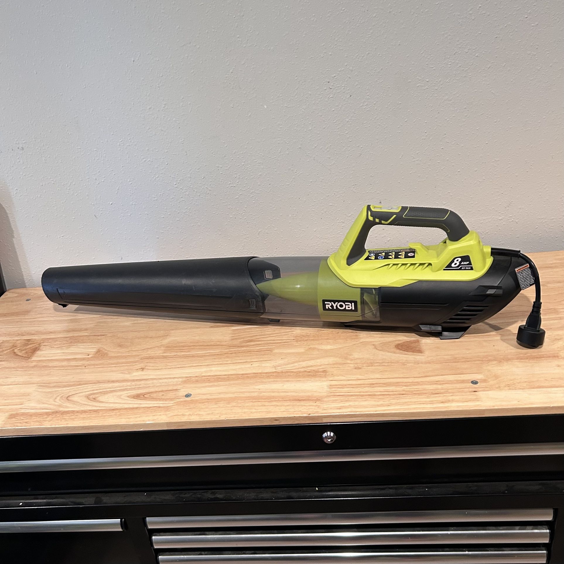 Ryobi 135 MPH 440 CFM 8 Amp Corded Electric Jet Fan Leaf Blower