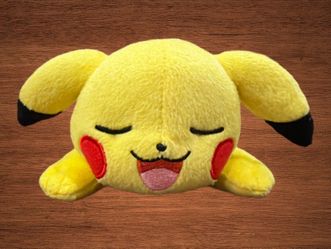 TOMY POKÉMON PLUSH SLEEPING LAYING 10” RESTING FACE STUFFED ANIMAL