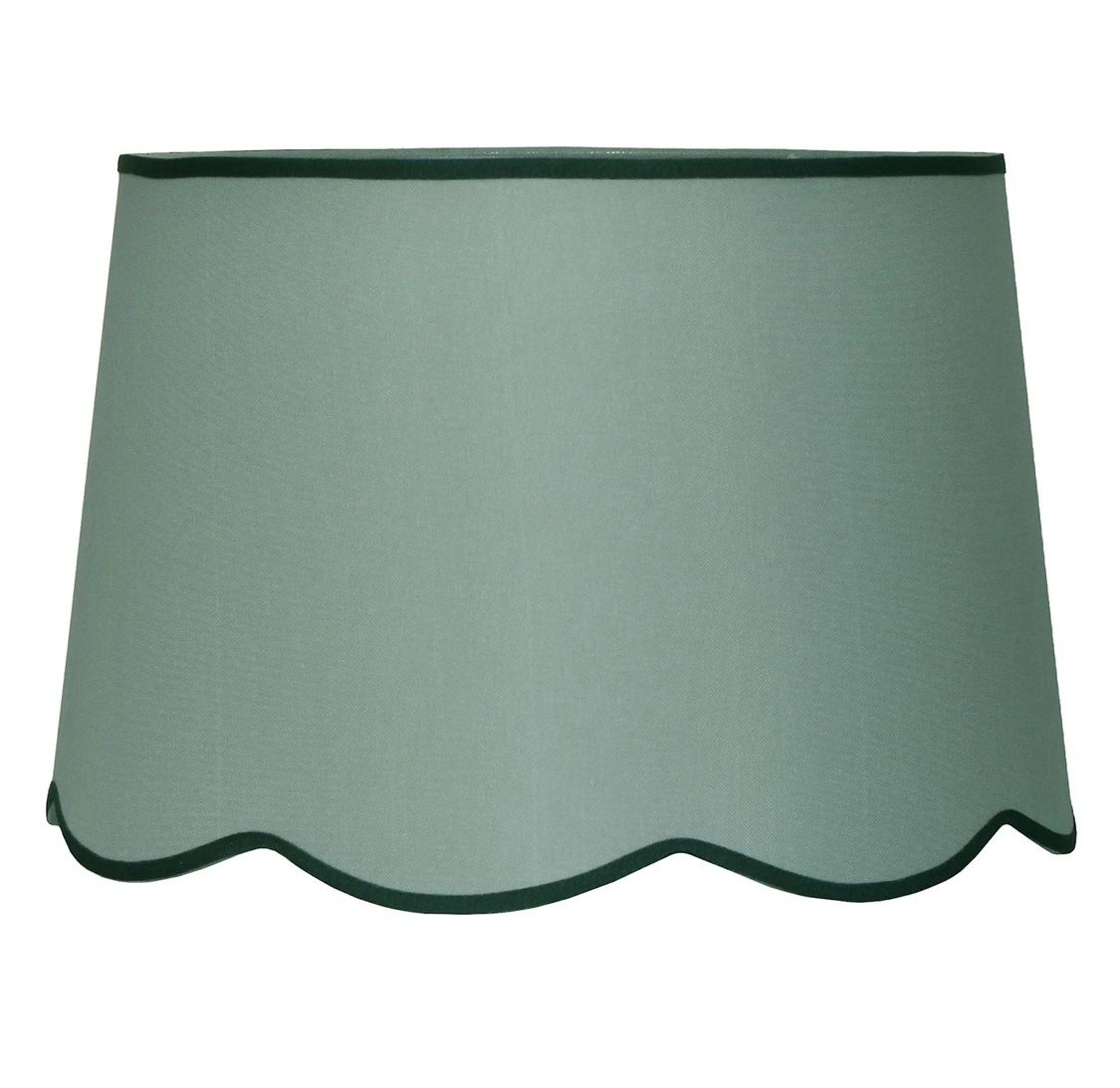 Sage Green Scalloped Medium Lamp Shade