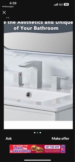 Hole Bathroom Faucet Brushed Nicke  And Black  F4 N $40