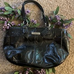 Embossed coach online bag