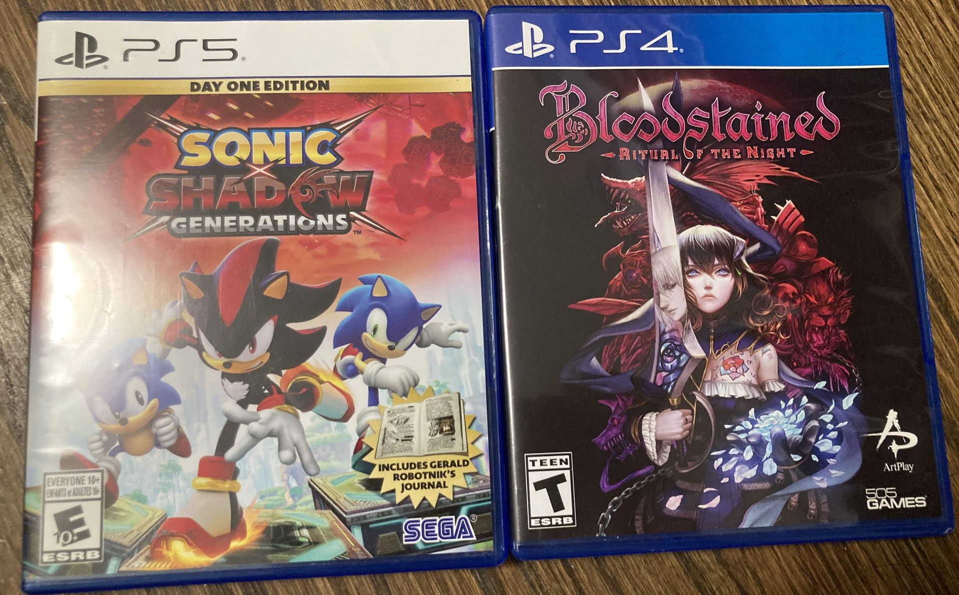 Ps5 2 Game Action RPG Bloodstained Night Sonic Generation X Shadow Sega Castle V