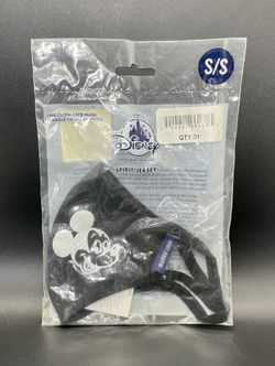 New Disney Black Spirit Jersey Face Mask sz S Small