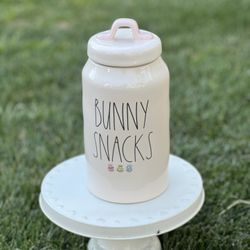 Rae Dunn Bunny Snacks Canister 