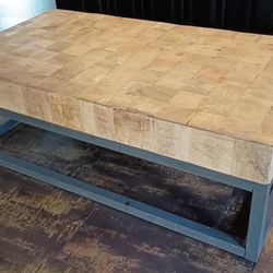 Ashley Furniture Solid Wood Coffee Table – Industrial Loft