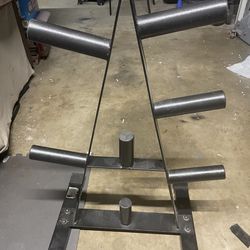 Olympic weight plates rack.  40 dollars