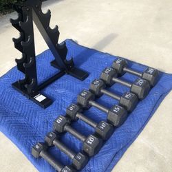 100lb Iron Dumbbells 