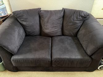 Deep Purple Microfiber Loveseat