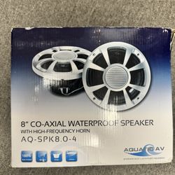 Aquatic AC AQ-SPK8.0-4 8” 160W Waterproof Speakers