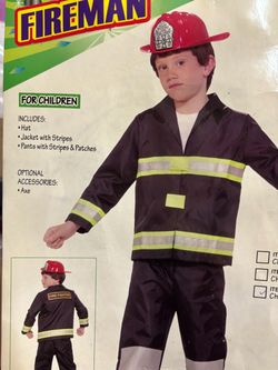 New, Kids Fireman 👨🚒 🔥 Costume size 12-14 but can also fit a 10-12