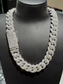 Custom Monster 20mm Lab Diamond Cuban Chain 22 inch Pavé Cuban