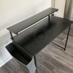Black Work-From-Home Desk – Barely Used
