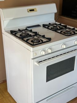 White Gas Range Stove with Oven