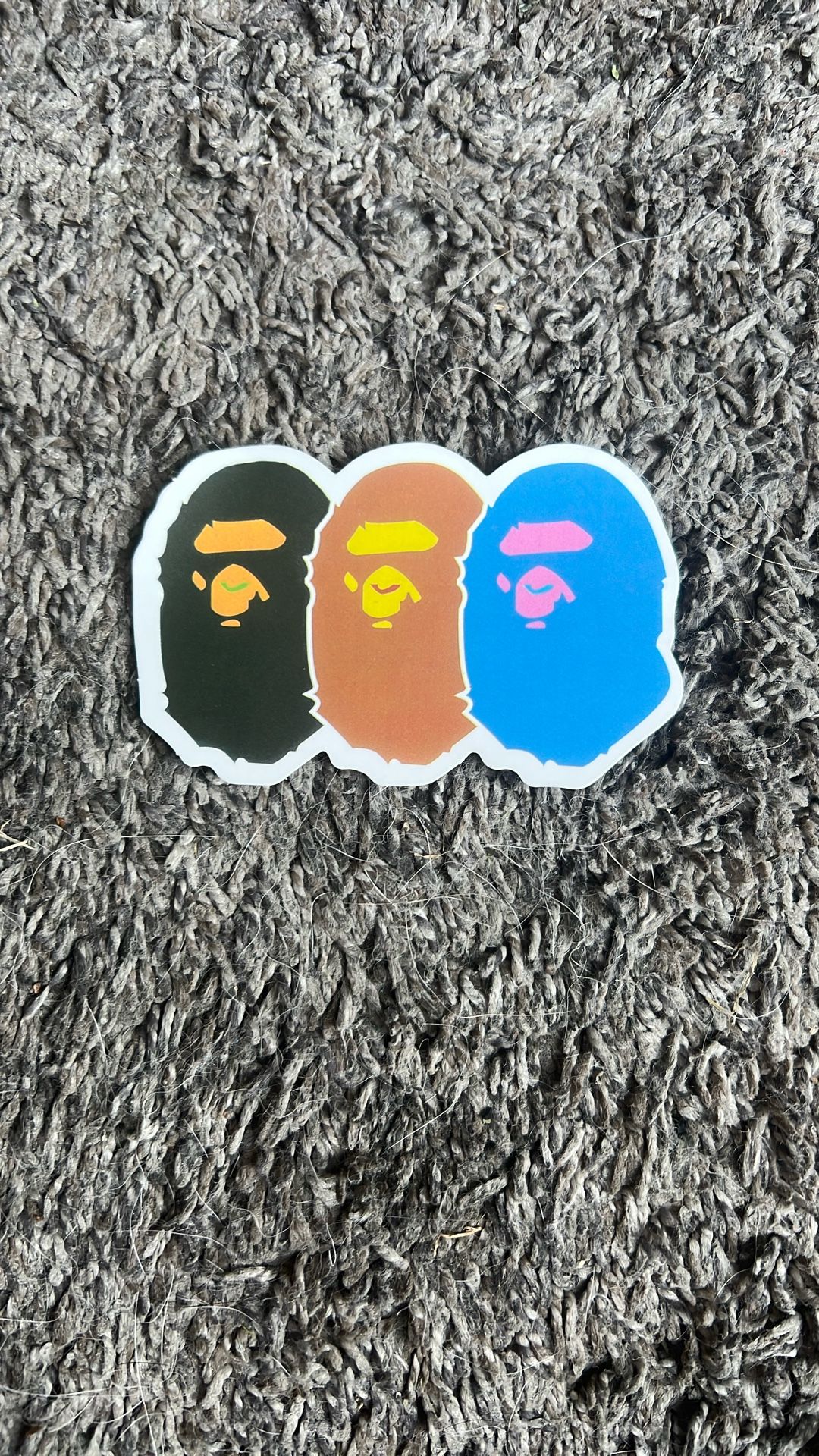 A Bathing Ape Triple Ape Head Sticker