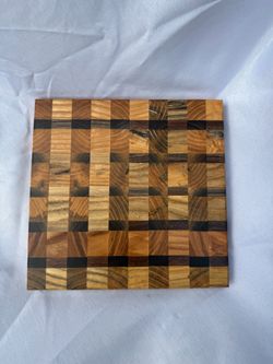 Walnut And Sassafras End Grain Cutting Board