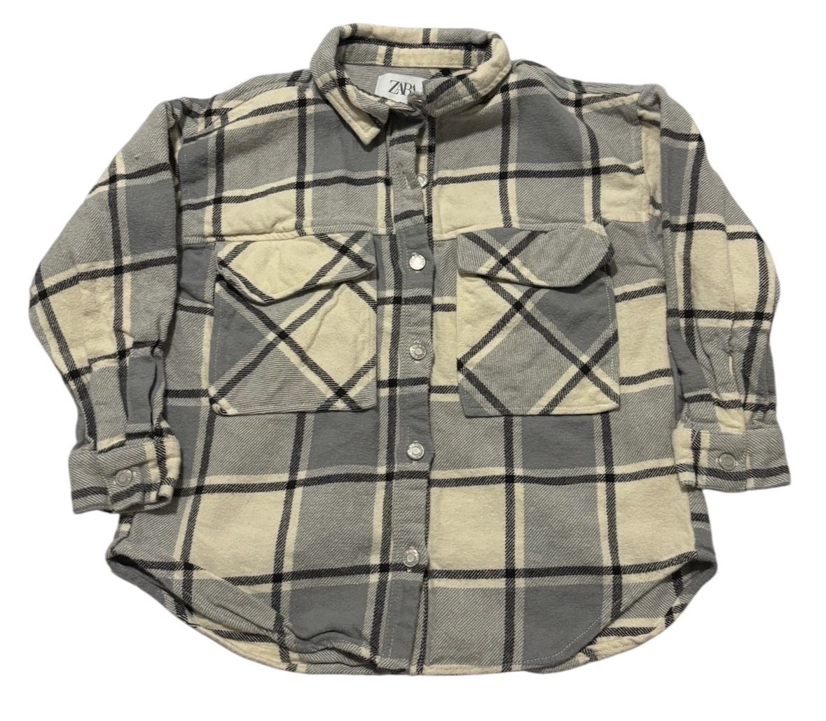 Girls Zara Plaid Shirt/Jacket 9/10