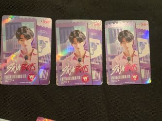 KPop Demon Hunters Jinu "Soda Pop" SSR+ holographic ticket cards (KPDH01-SSR-004) from the Kayou Energy Edition collection.