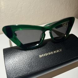 Burberry Shades Green w/ Gold Trim