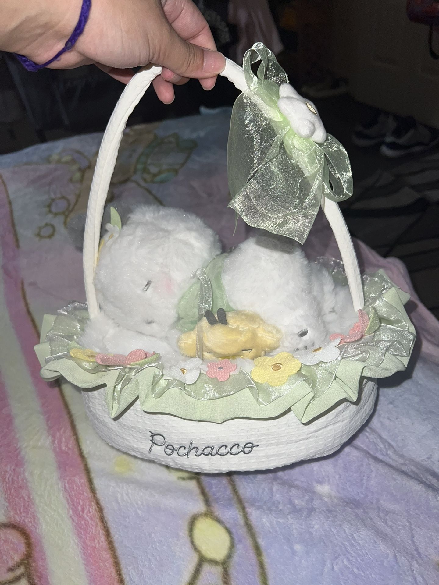 Pochacco Sleeping Plushy Basket