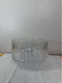 Fostoria Heavy Lead Crystal Ice Bucket Bowl in the Stratton pattern